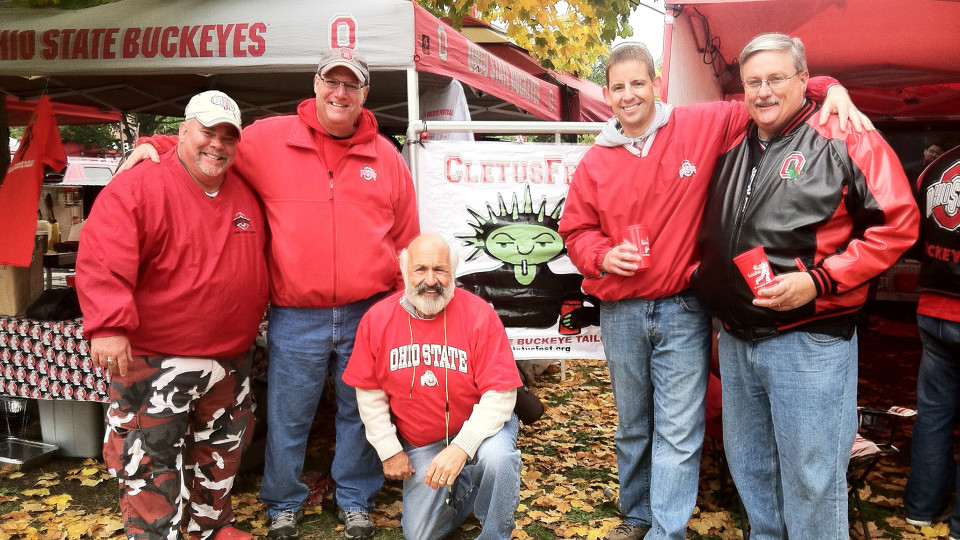 Tailgate photo of people