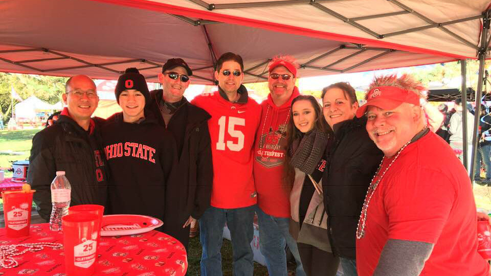 Tailgate photo of people